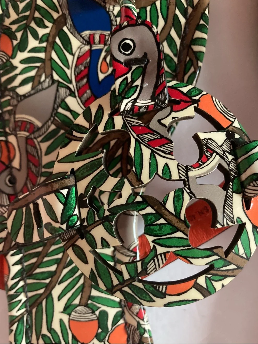 Tory Burch SZ 7 Rare Edition Peacock Print Slide Sandals in Green, Blue.